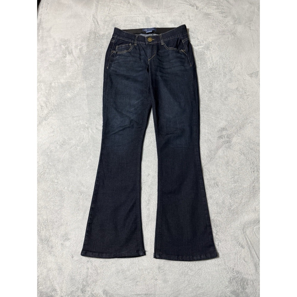 Democracy Jeans Womens 4 Petite Bootcut Itty Bitty Blue Dark Wash 26x29 4P